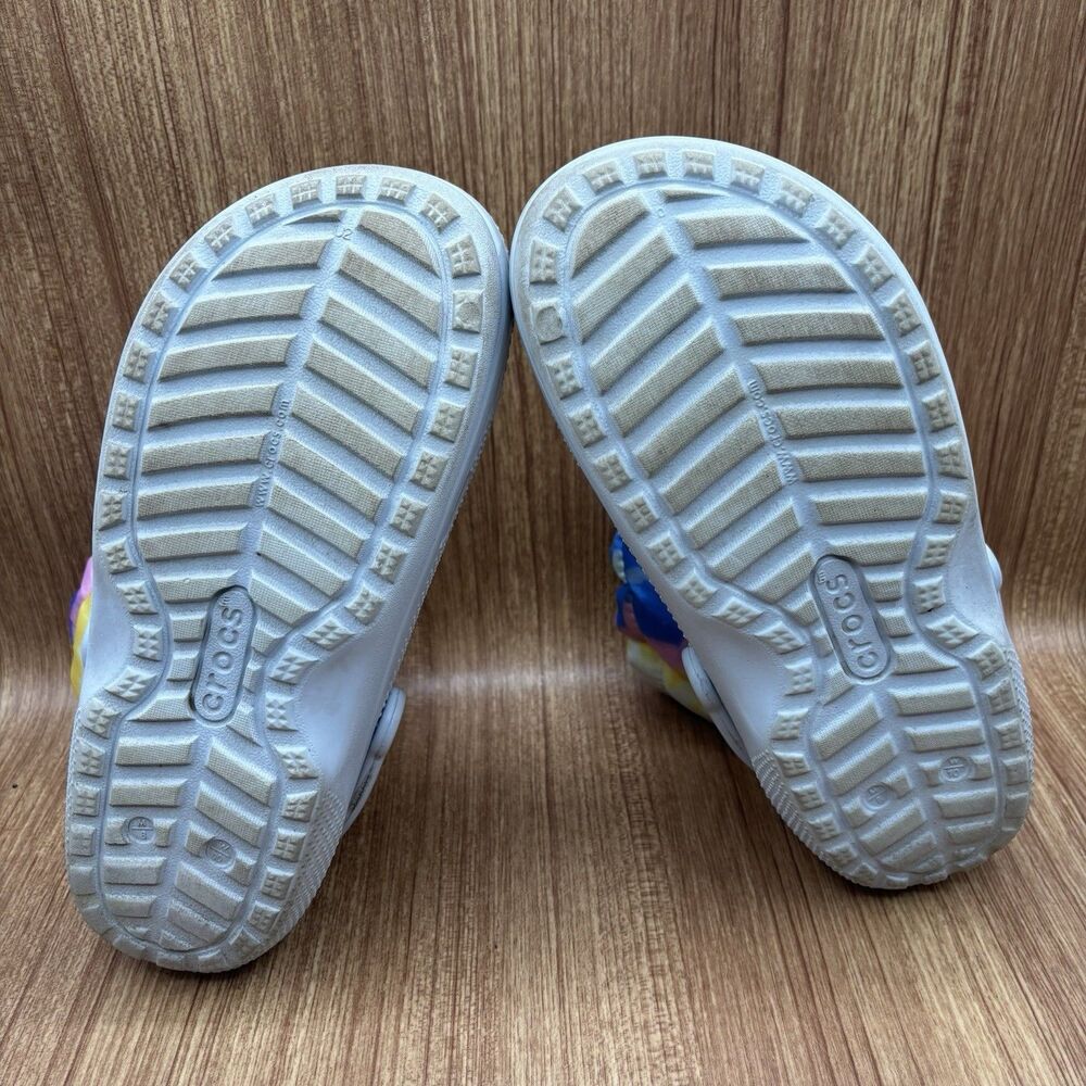 Crocs Boots Neo-Puff Tie Dye Light‎ Blue Fleece Lined Women’s Size 10 Or Men’s 8 - Picture 6 of 9